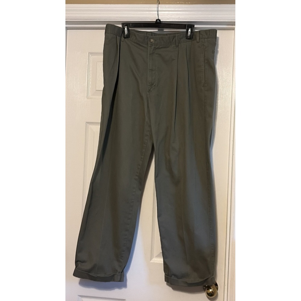 Authentic FLYERS Casuals Chino Pant for Men, Khaki Pants 40x30, Olive Green